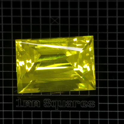 Yellow GAGG garnet Rectangle gemstone