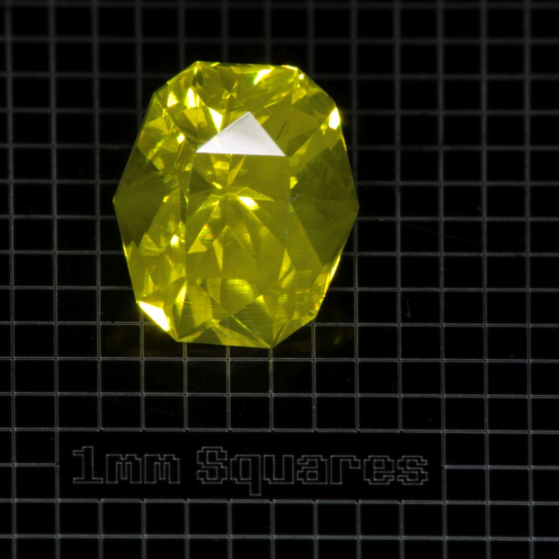 Yellow GAGG garnet Cushion gemstone