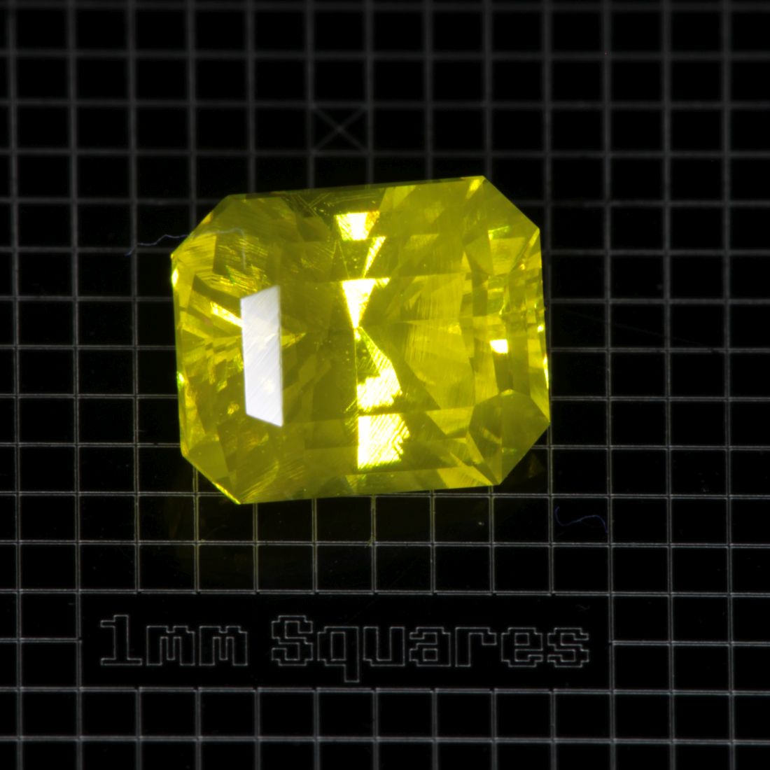 Yellow GAGG garnet Clipped Rectangle gemstone