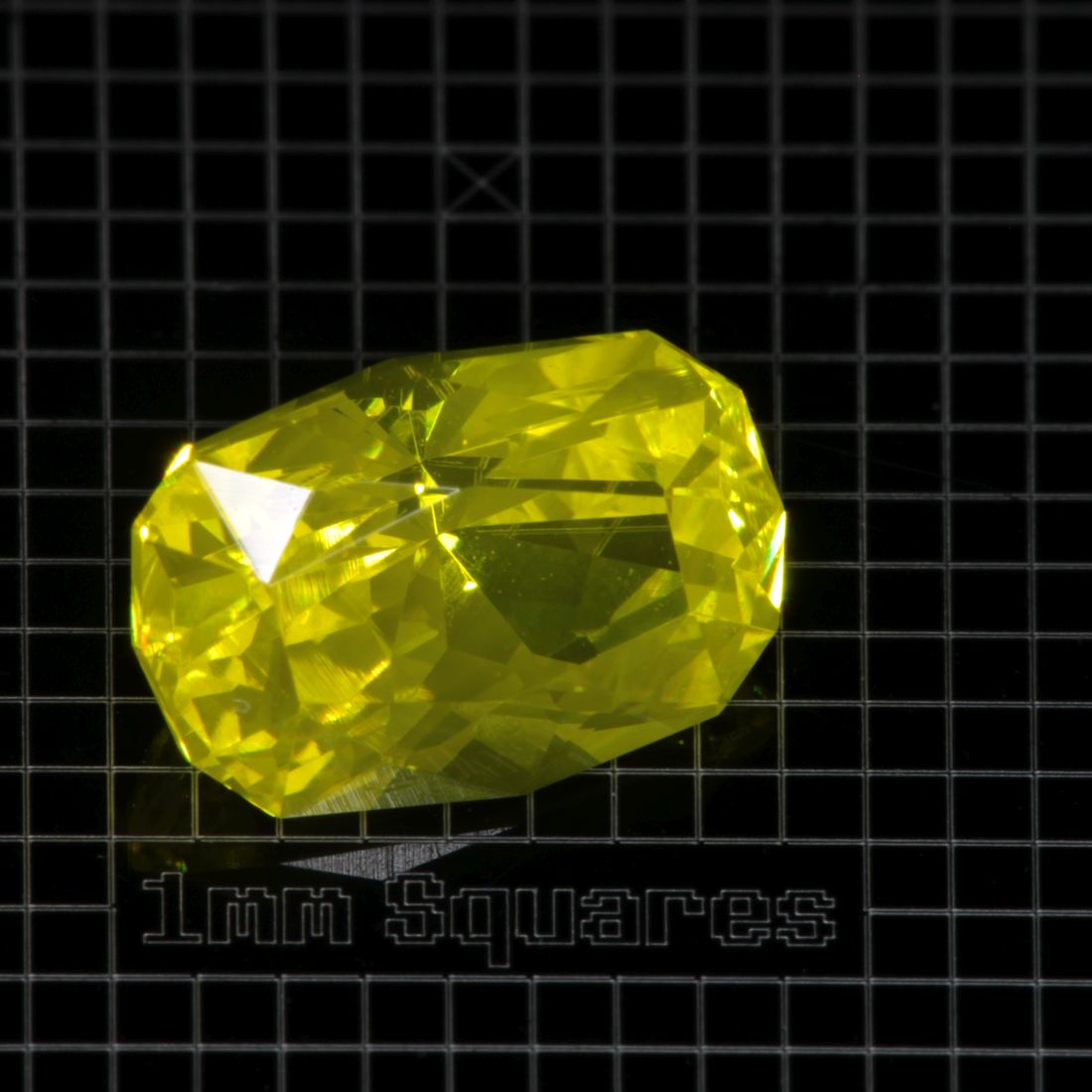 Yellow GAGG garnet Cushion gemstone