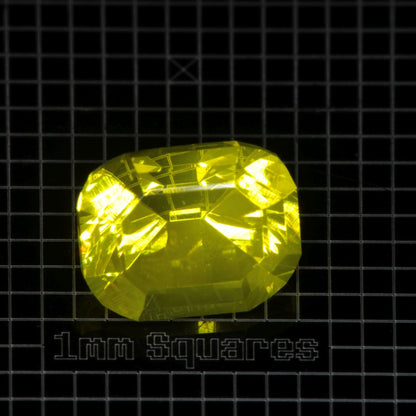 Yellow GAGG garnet Cushion gemstone