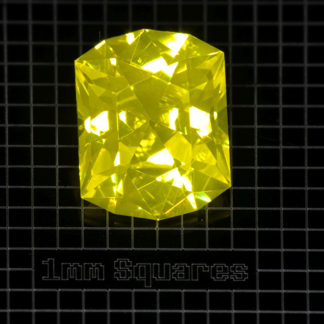 Yellow GAGG garnet Half Cushion gemstone