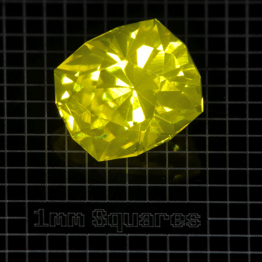 Yellow GAGG garnet Cushion gemstone