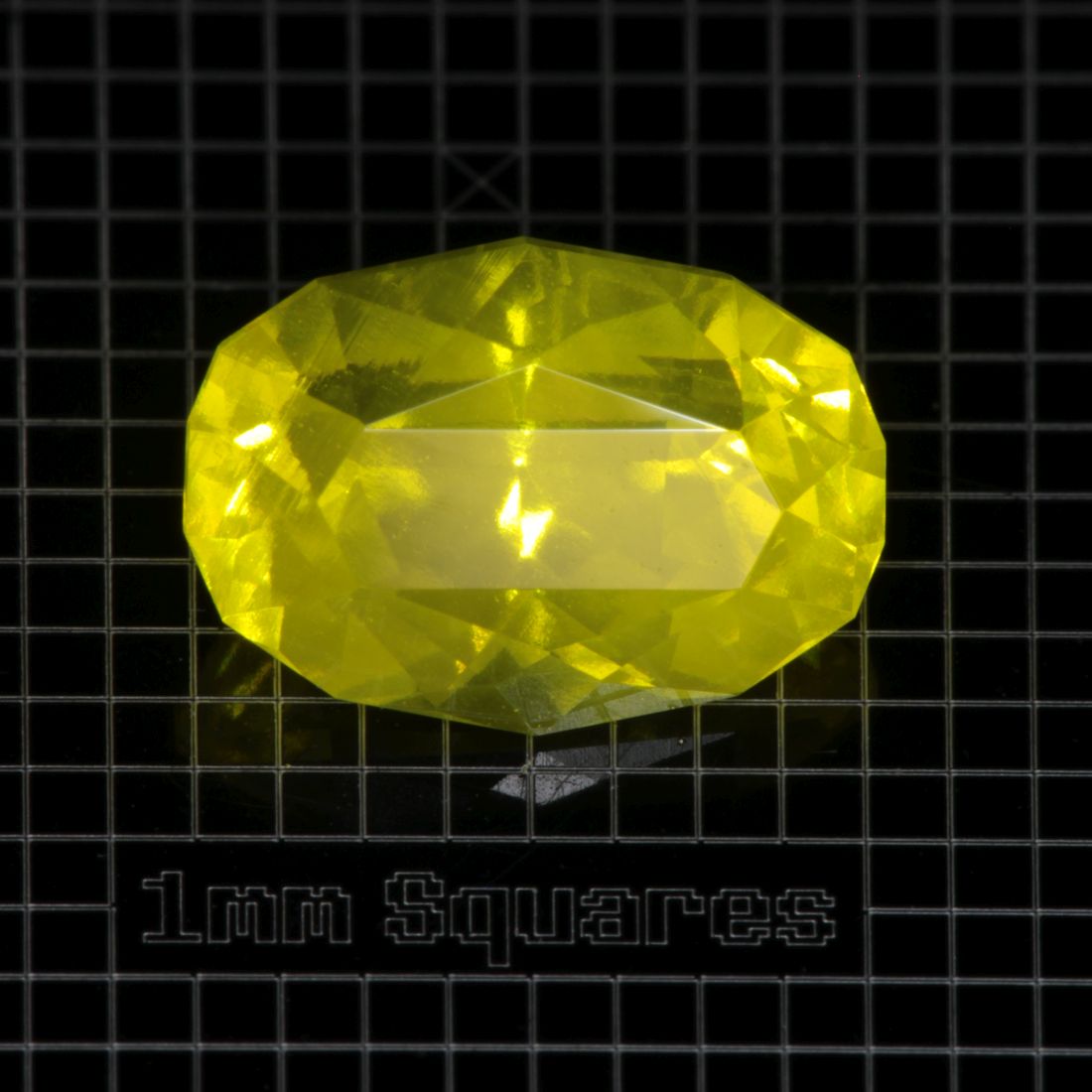 Yellow GAGG garnet Oval gemstone