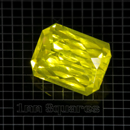 Yellow GAGG garnet Diamond Clipped Rectangle gemstone