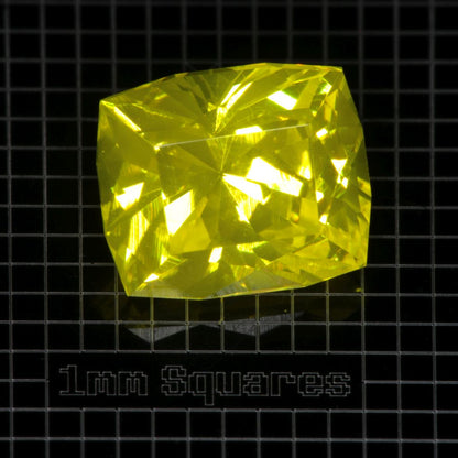 Yellow GAGG garnet Cushion gemstone
