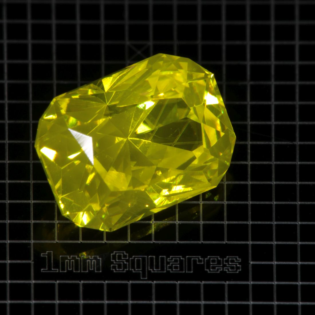Yellow GAGG garnet Cushion gemstone