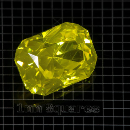 Yellow GAGG garnet Cushion gemstone