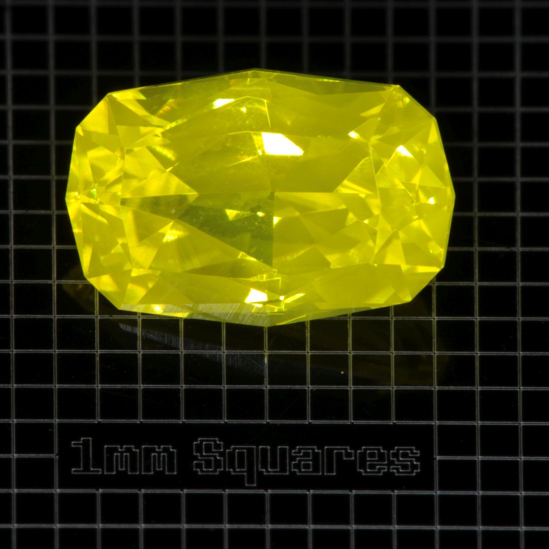 Yellow GAGG garnet Cushion gemstone