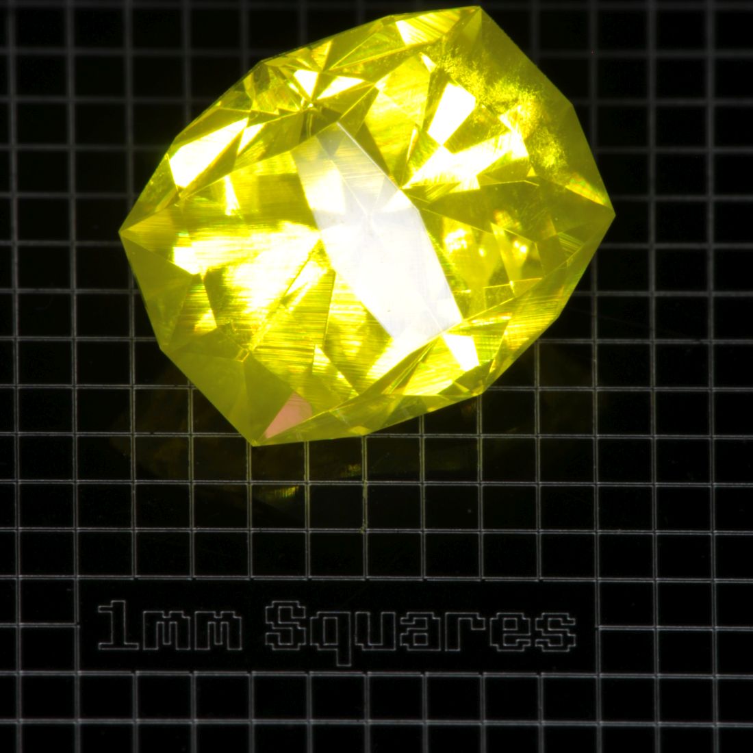 Yellow GAGG garnet Barred Pumpkin Cushion gemstone