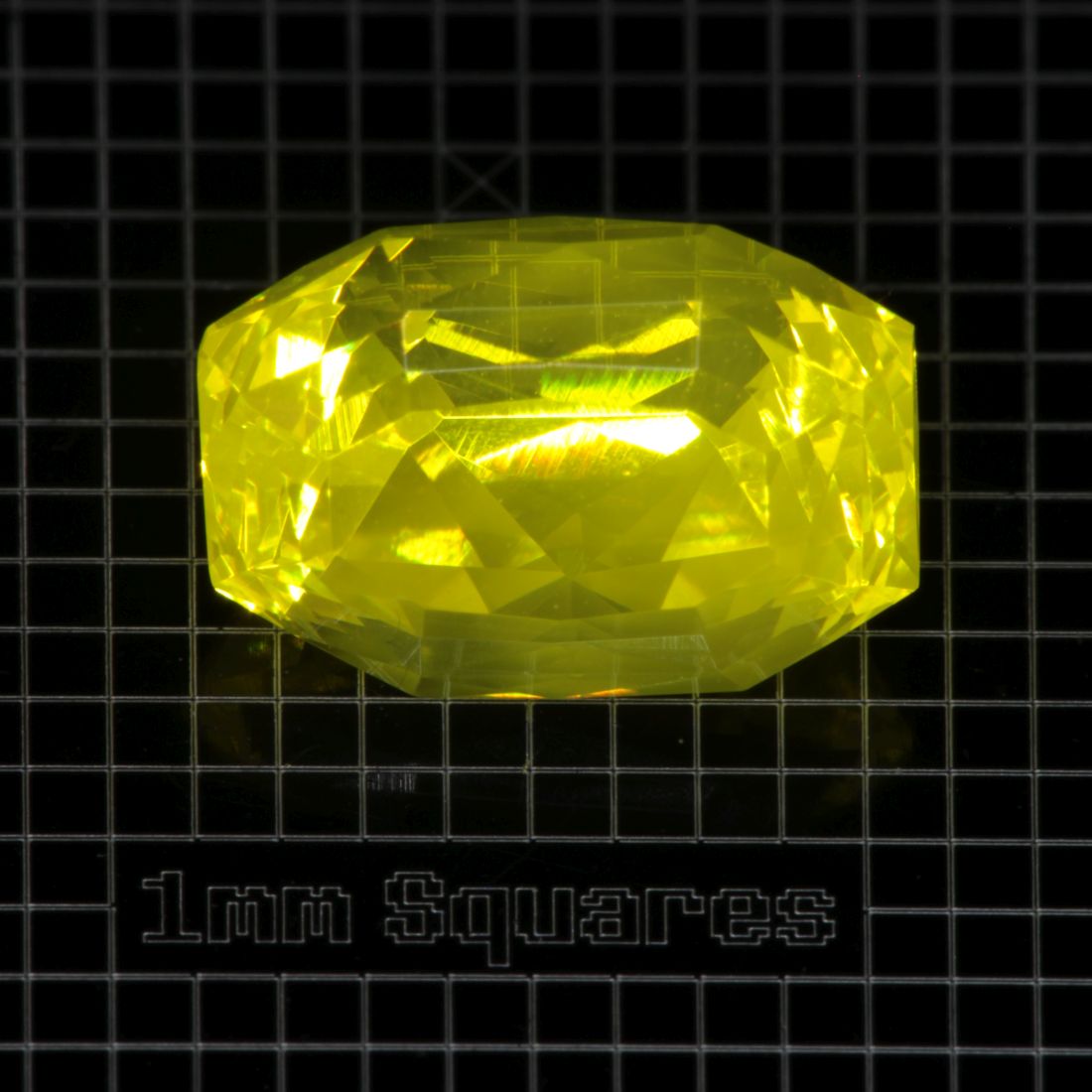 Yellow GAGG garnet Cushion gemstone