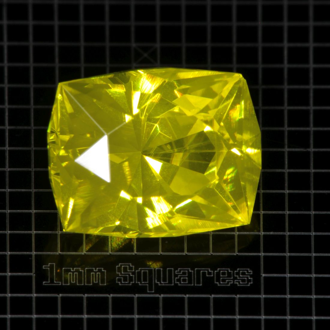 Yellow GAGG garnet Cushion gemstone