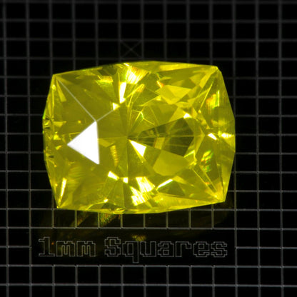 Yellow GAGG garnet Cushion gemstone
