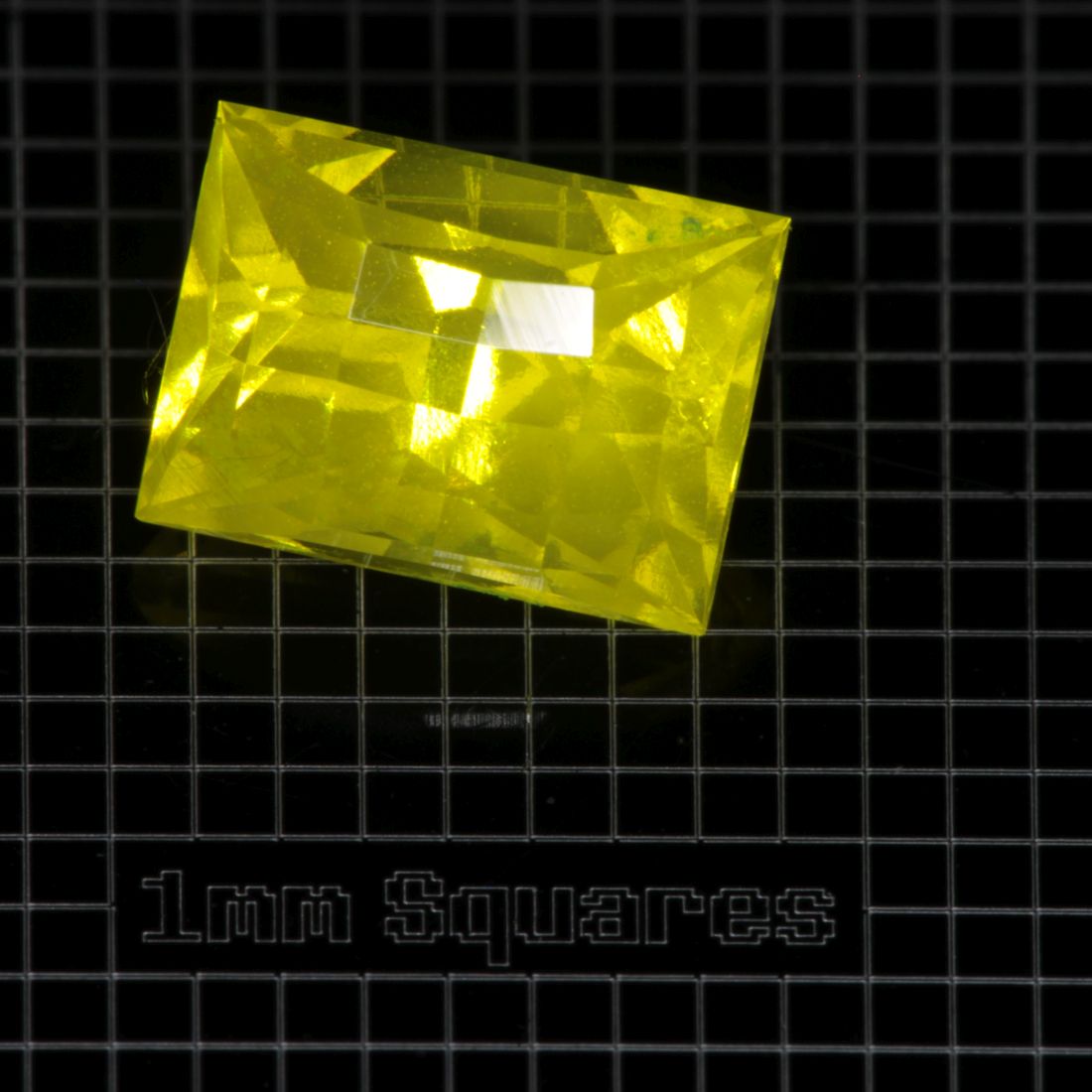 Yellow GAGG garnet Checker Rectangle gemstone