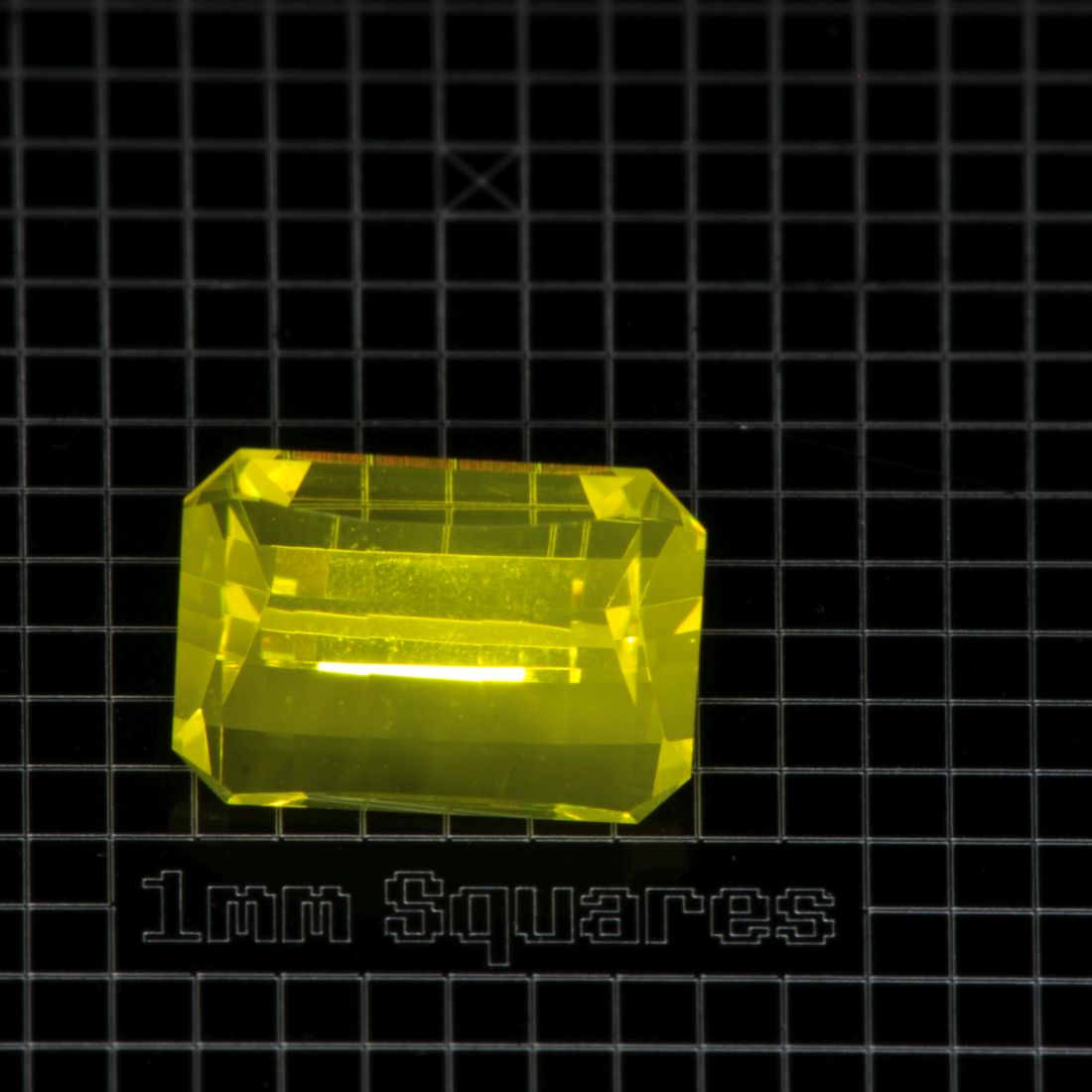 Yellow GAGG garnet Pixel gemstone
