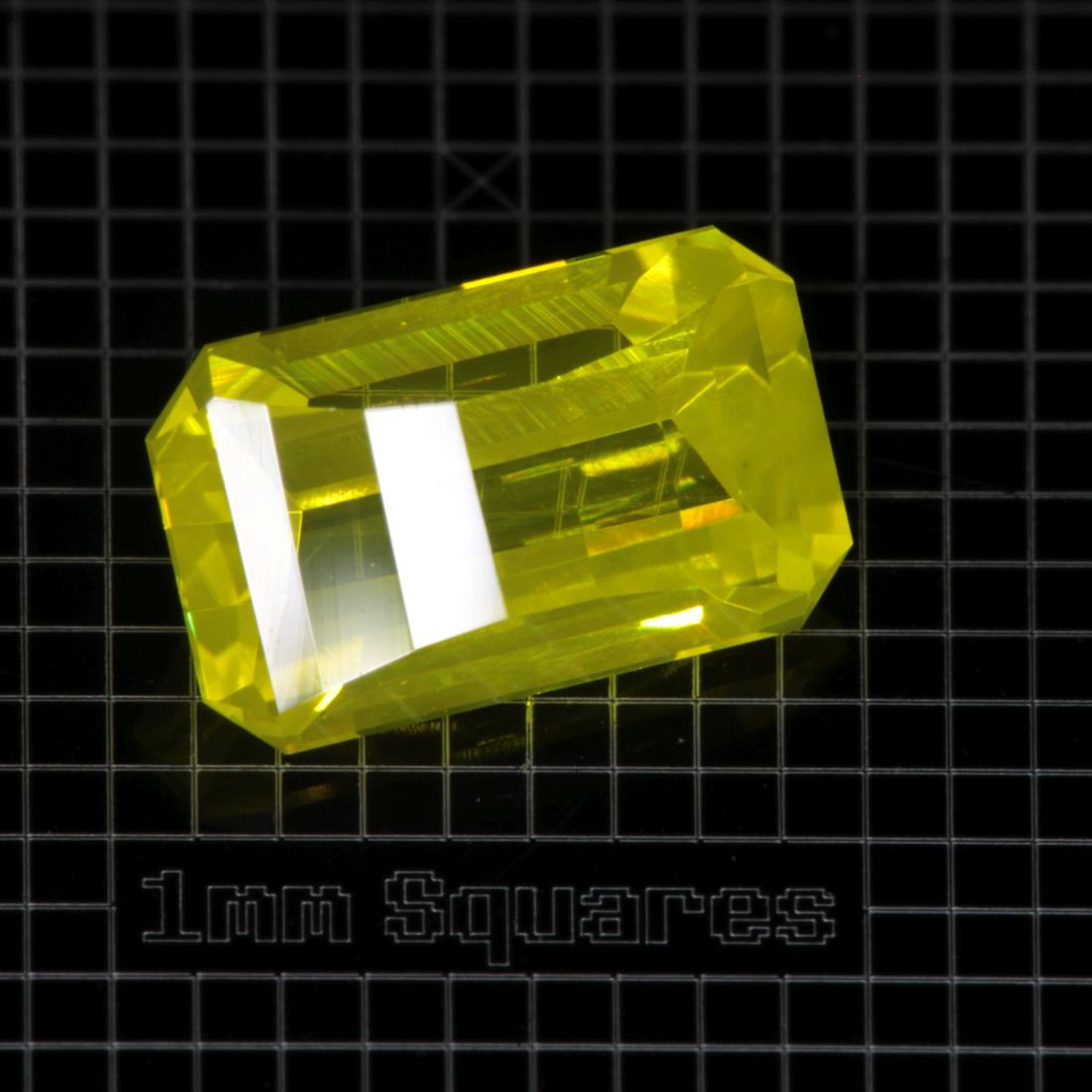 Yellow GAGG garnet Clipped Pixel gemstone