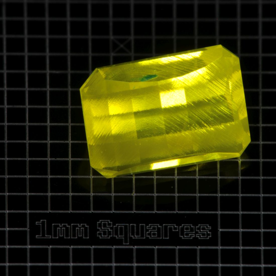 Yellow GAGG garnet Pixel gemstone