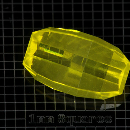 Yellow GAGG garnet Pixel Oval gemstone