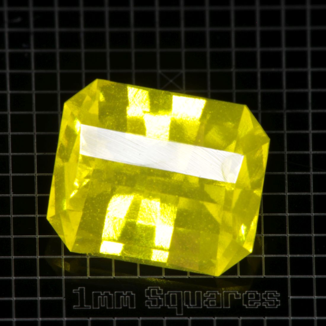Yellow GAGG garnet Pixel gemstone