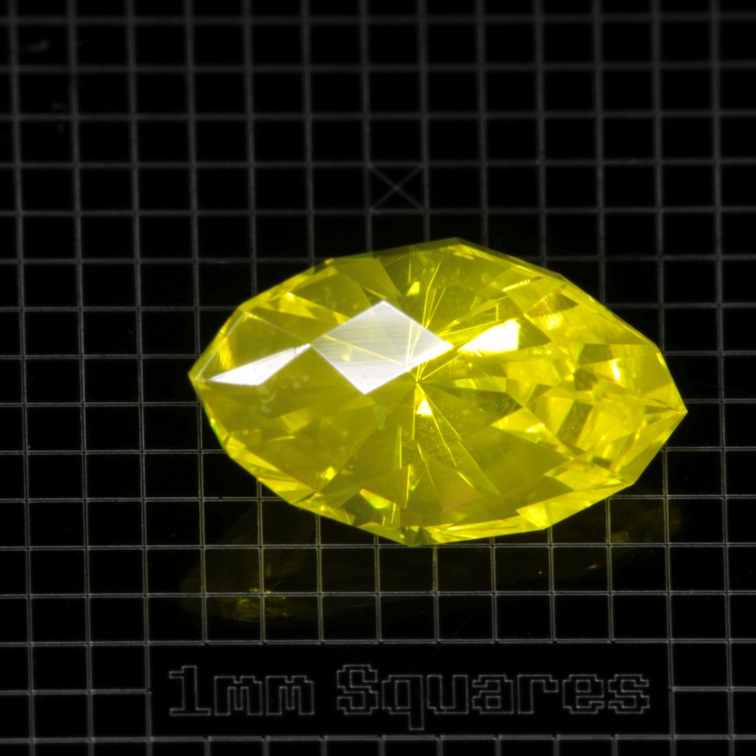 Yellow GAGG garnet Checker Marquise gemstone