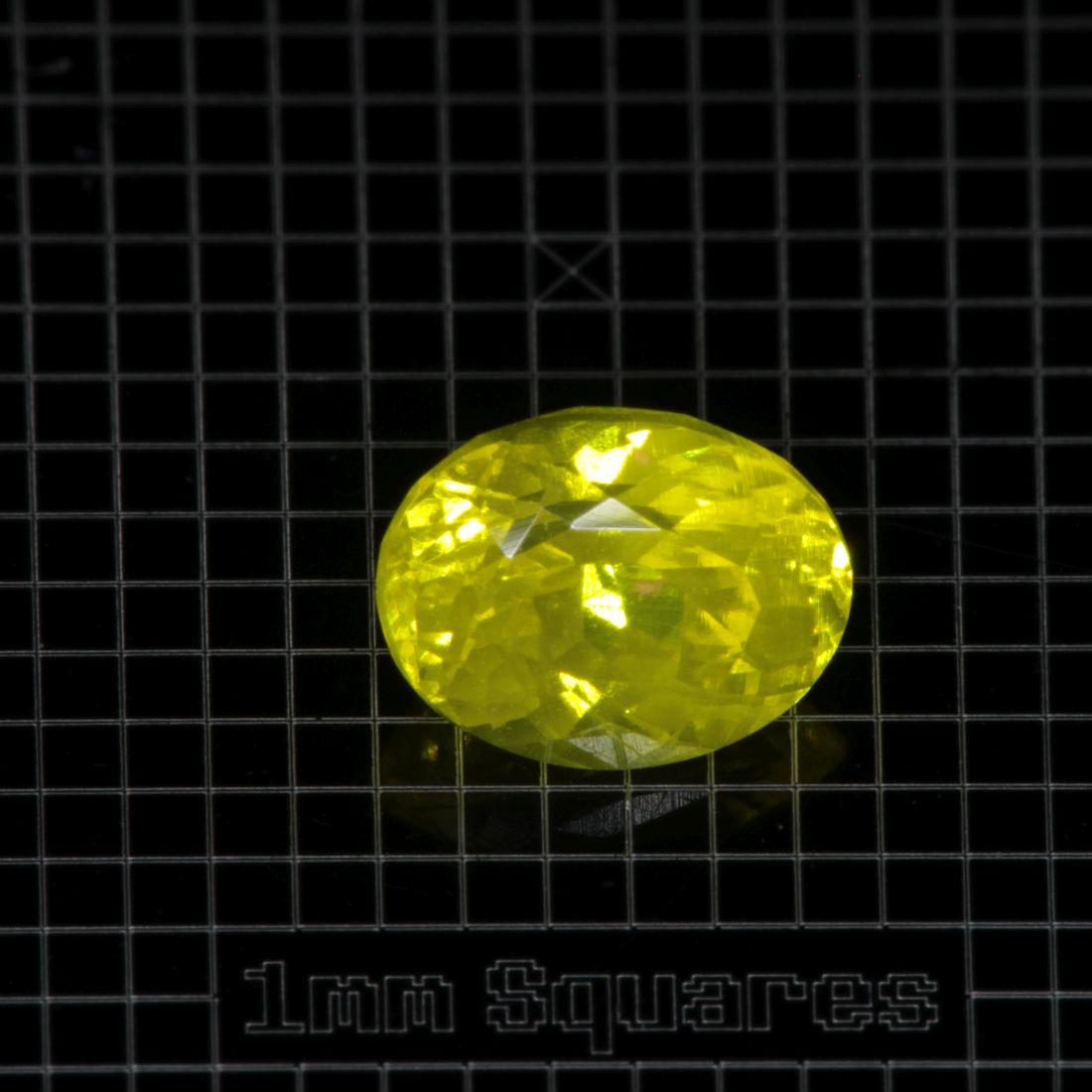 Yellow GAGG garnet Oval gemstone