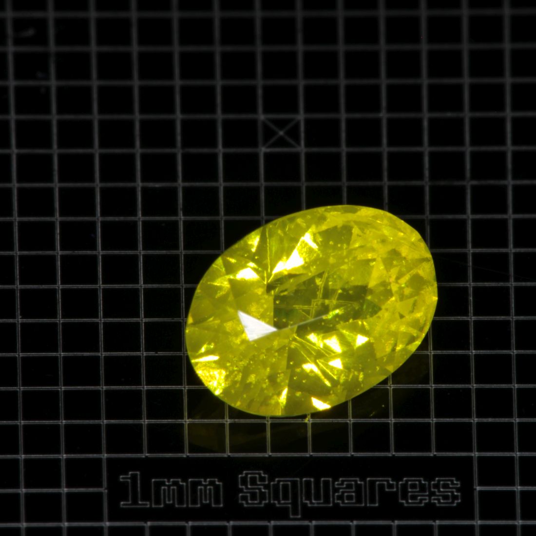 Yellow GAGG garnet Bubbly Oval gemstone