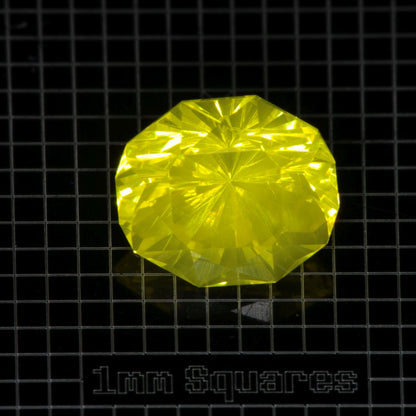 Yellow GAGG garnet Crinkly Oval gemstone