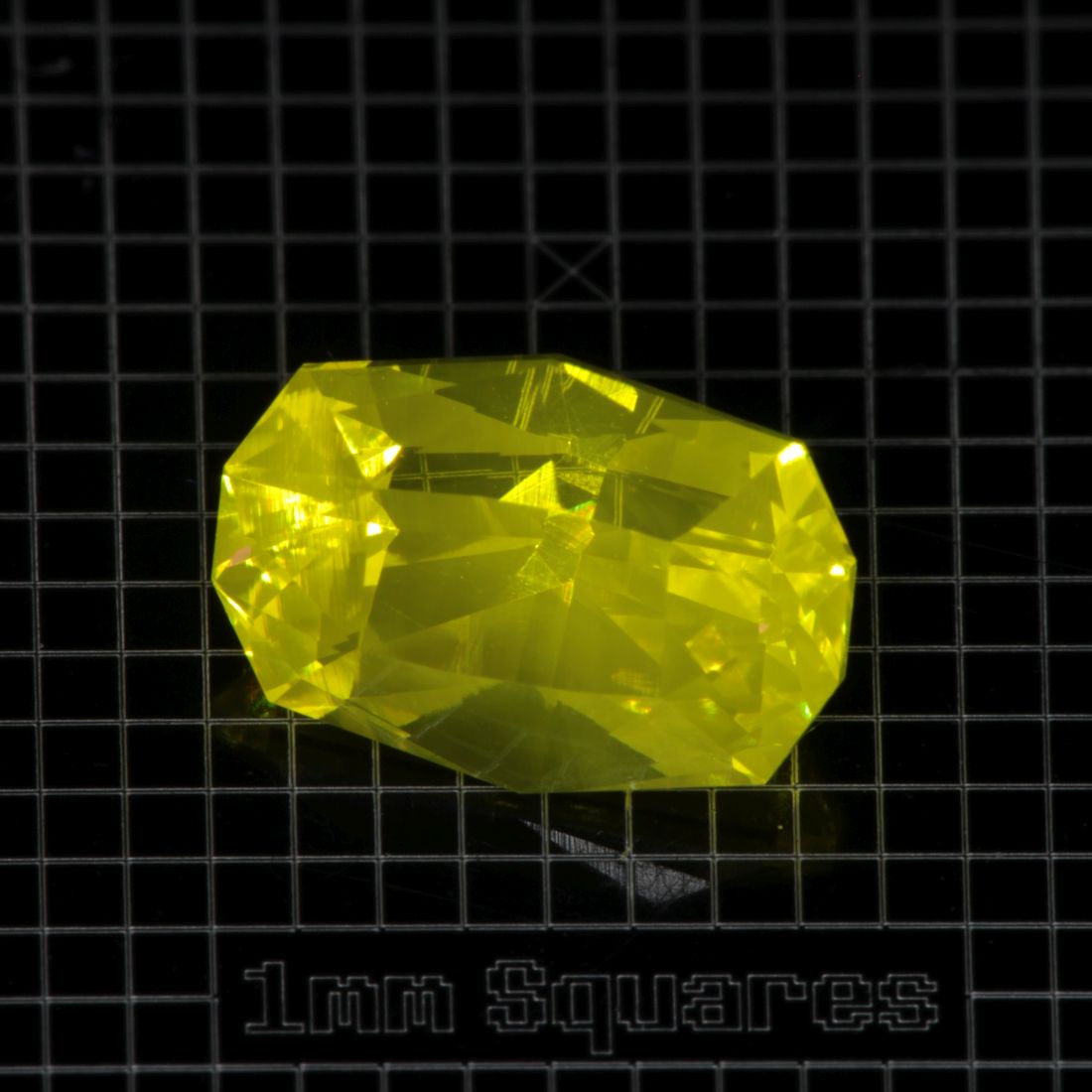 Yellow GAGG garnet Oval gemstone