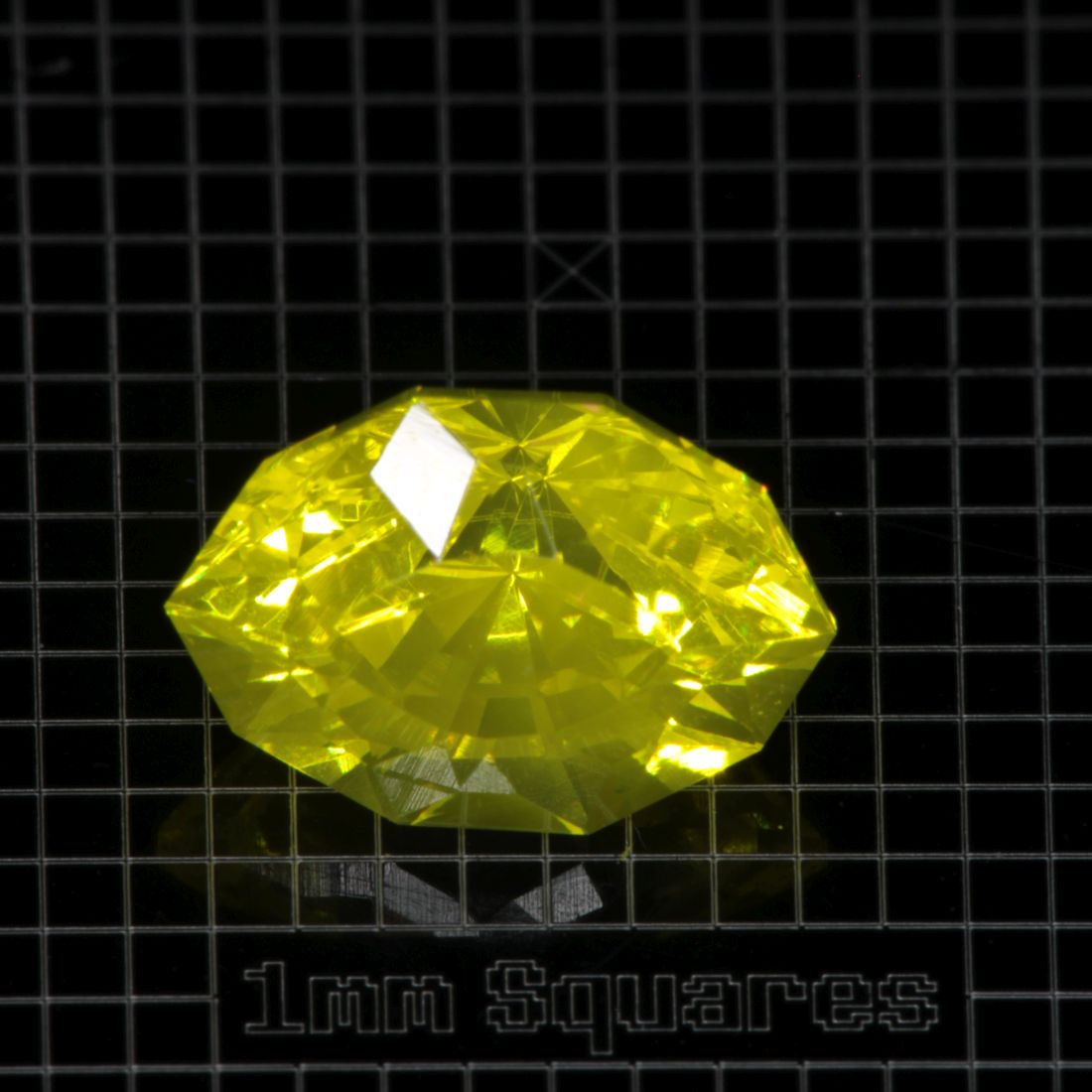 Yellow GAGG garnet Oval gemstone