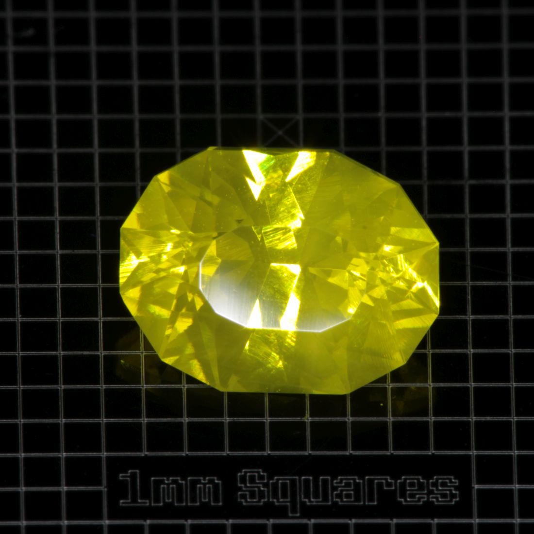 Yellow GAGG garnet Oval gemstone