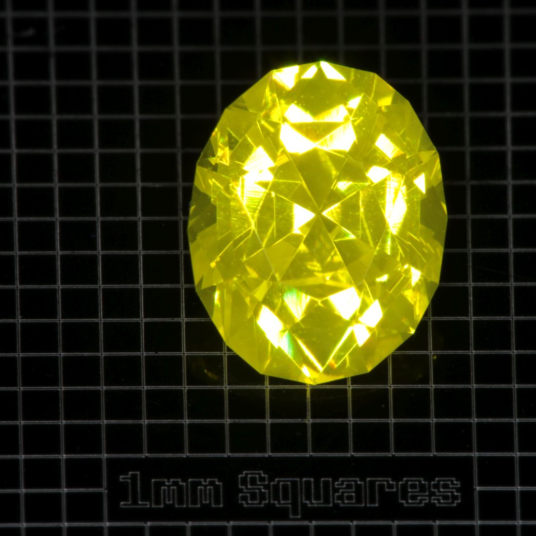 Yellow GAGG garnet Oval gemstone