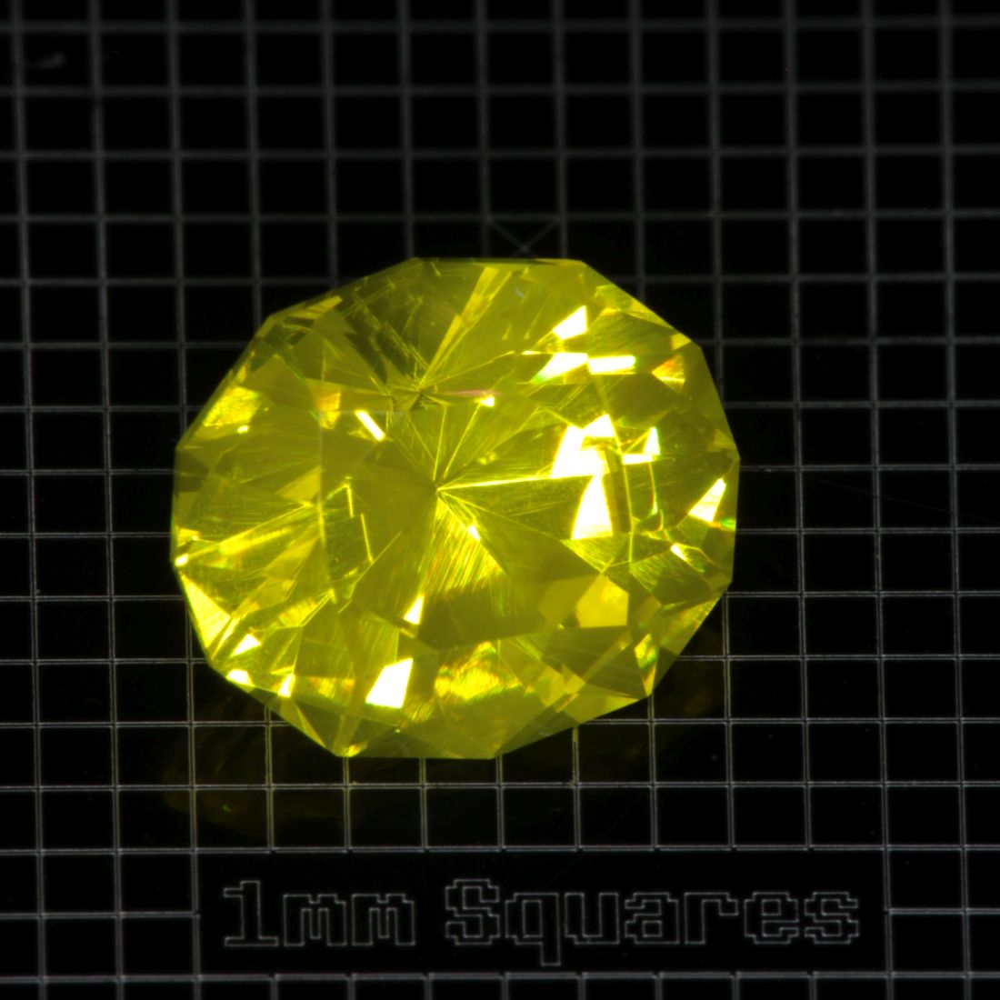 Yellow GAGG garnet Oval gemstone