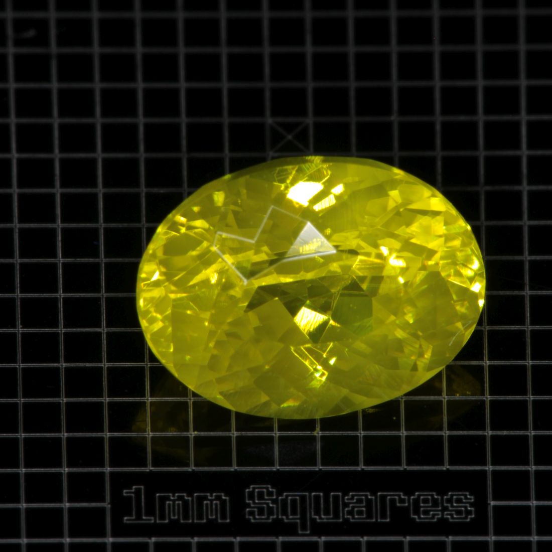 Yellow GAGG garnet Oval gemstone