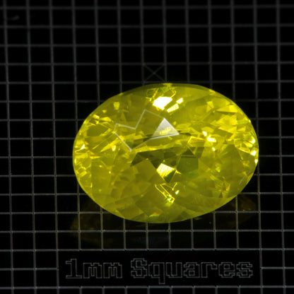 Yellow GAGG garnet Oval gemstone