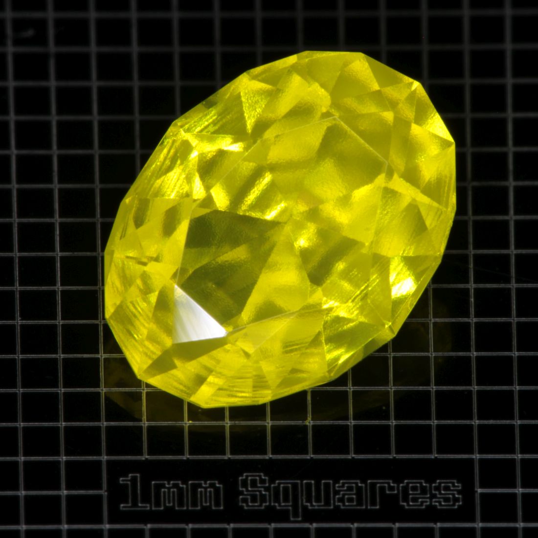 Yellow GAGG garnet Oval gemstone