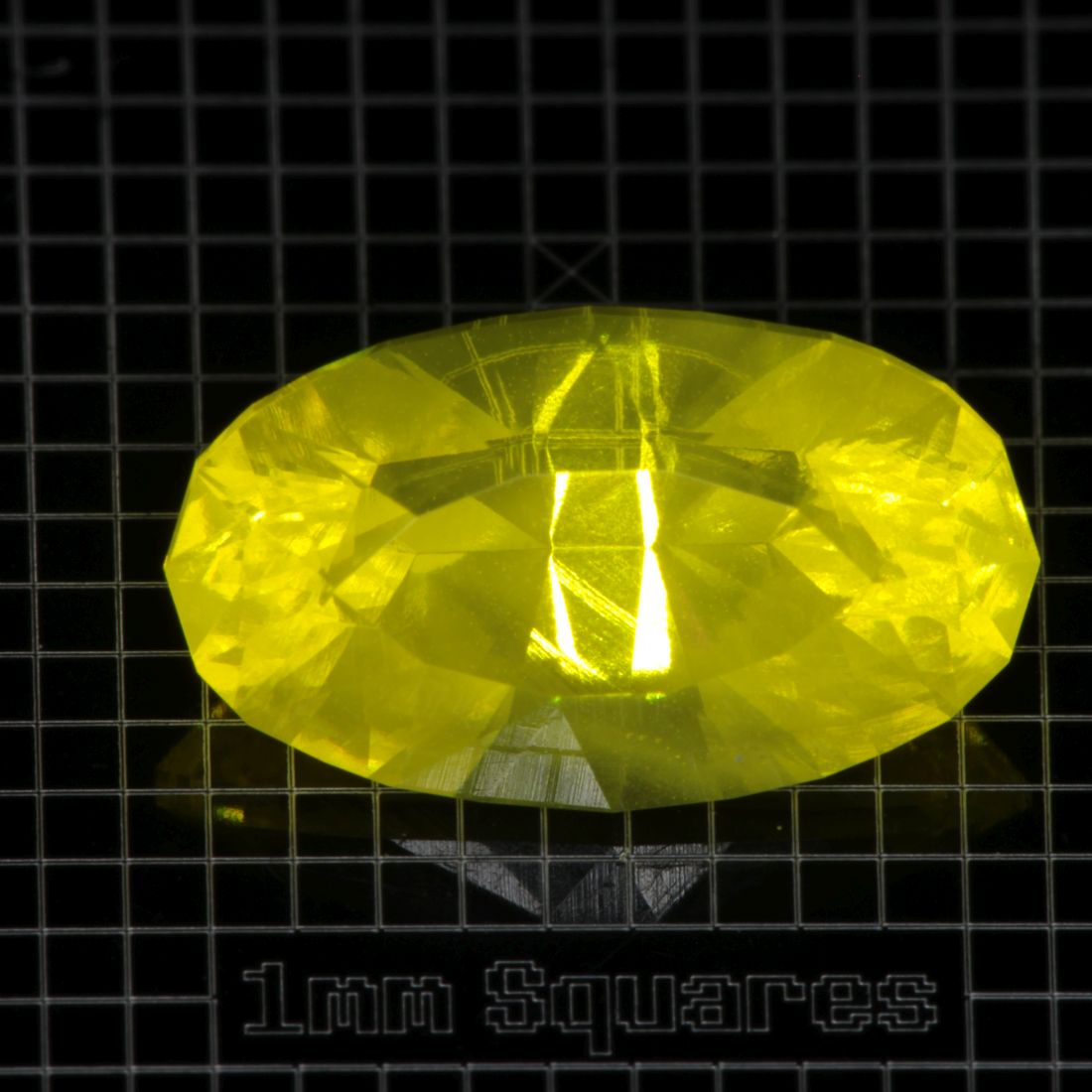 Yellow GAGG garnet Oval gemstone