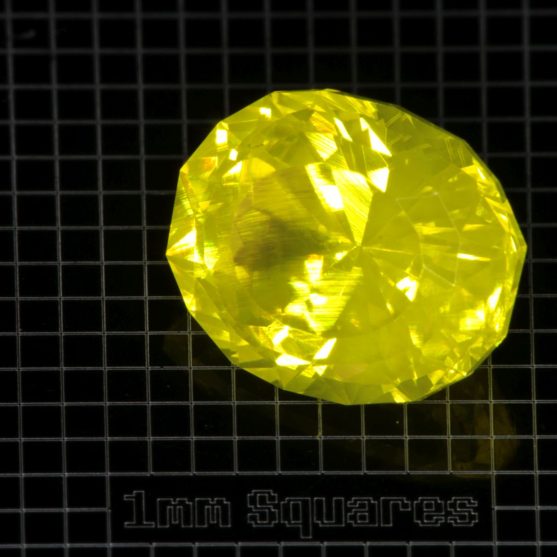 Yellow GAGG garnet Oval gemstone