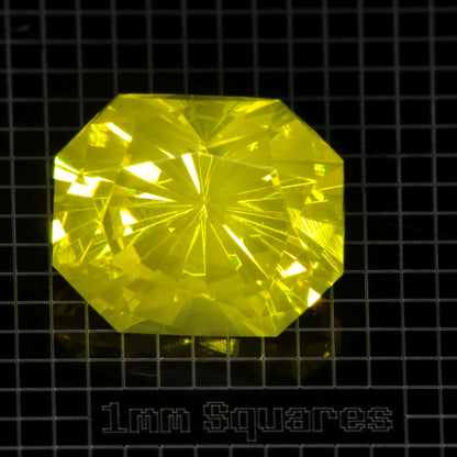 Yellow GAGG garnet Clipped Rectangle gemstone