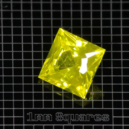 Yellow GAGG garnet Square gemstone