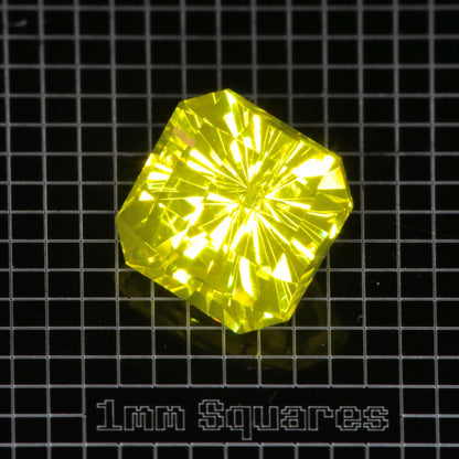 Yellow GAGG garnet Square gemstone