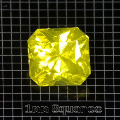 Yellow GAGG garnet Square gemstone