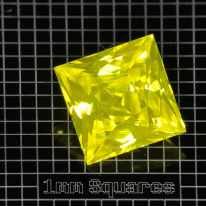 Yellow GAGG garnet Square gemstone