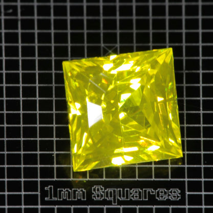 Yellow GAGG garnet Square gemstone