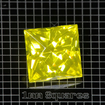 Yellow GAGG garnet Square gemstone
