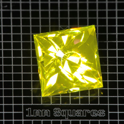 Yellow GAGG garnet Square gemstone