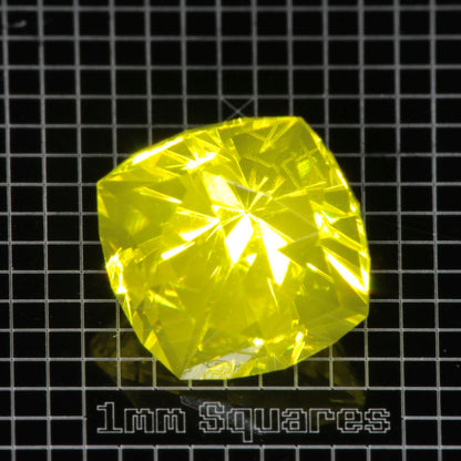Yellow GAGG garnet Square gemstone