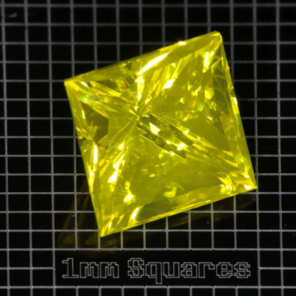 Yellow GAGG garnet Square gemstone