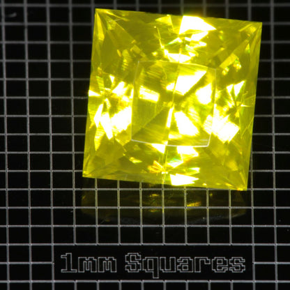 Yellow GAGG garnet Square gemstone