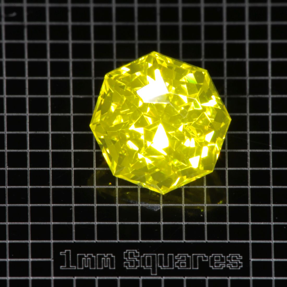 Yellow GAGG garnet Octagon gemstone