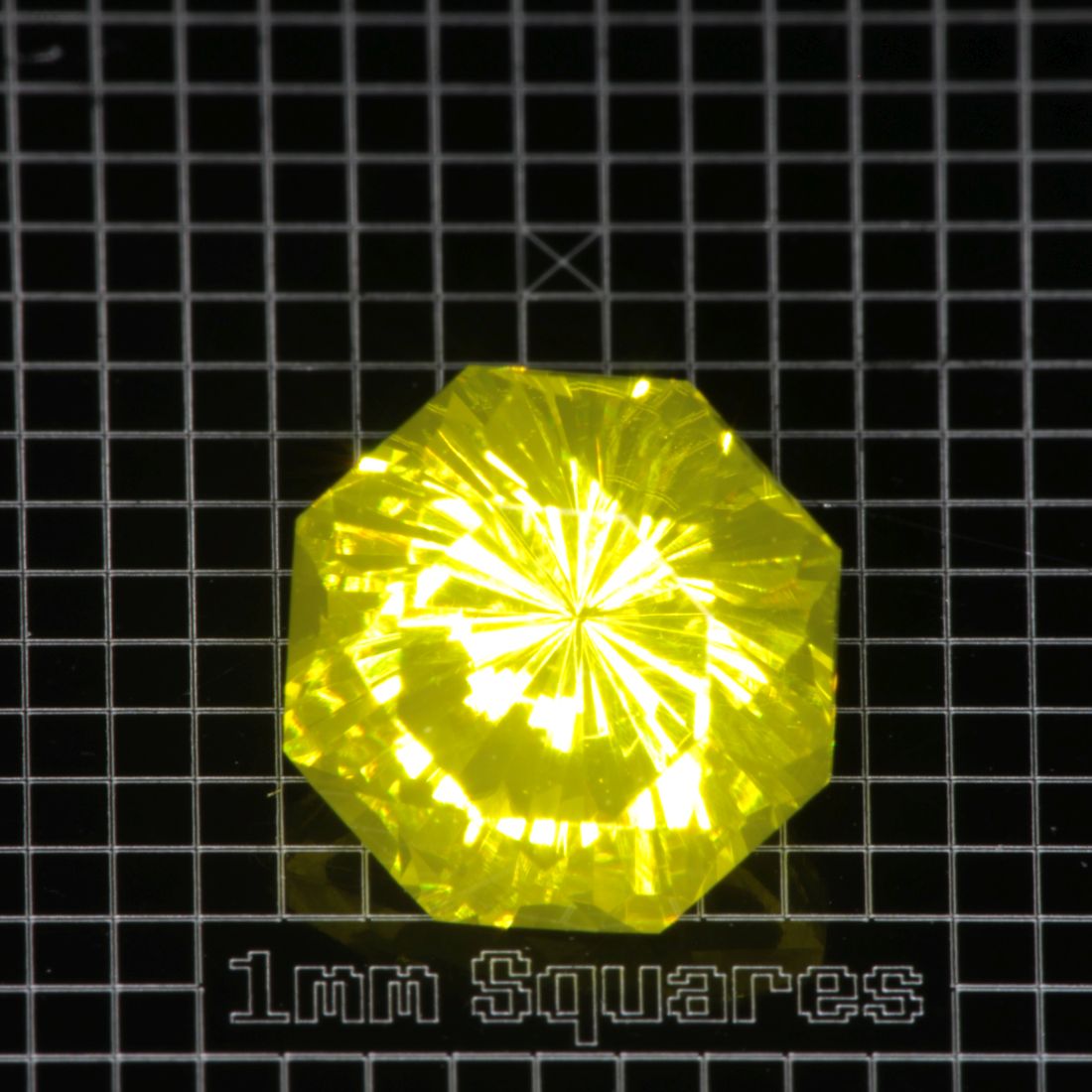 Yellow GAGG garnet Octagon gemstone